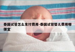 泰国试管怎么支付费用-泰国试管婴儿费用哪便宜