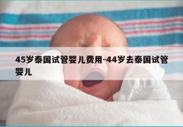 45岁泰国试管婴儿费用-44岁去泰国试管婴儿