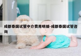 成都泰国试管中介费用明细-成都泰国试管咨询