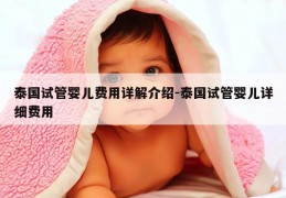 泰国试管婴儿费用详解介绍-泰国试管婴儿详细费用