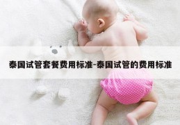 泰国试管套餐费用标准-泰国试管的费用标准