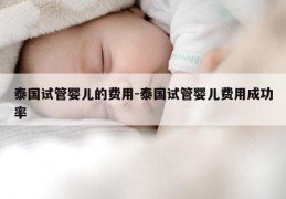 泰国试管婴儿的费用-泰国试管婴儿费用成功率