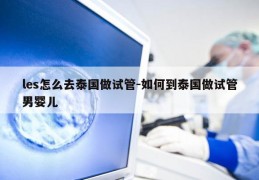 les怎么去泰国做试管-如何到泰国做试管男婴儿
