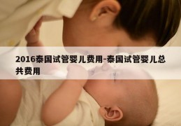 2016泰国试管婴儿费用-泰国试管婴儿总共费用