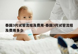 泰国3代试管流程及费用-泰国3代试管流程及费用多少