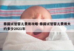 泰国试管婴儿费用攻略-泰国试管婴儿费用大约多少2021年