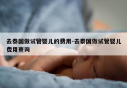 去泰国做试管婴儿的费用-去泰国做试管婴儿费用查询