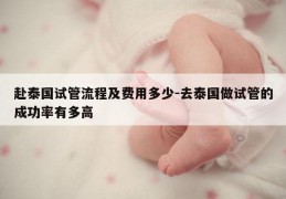 赴泰国试管流程及费用多少-去泰国做试管的成功率有多高