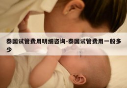 泰国试管费用明细咨询-泰国试管费用一般多少