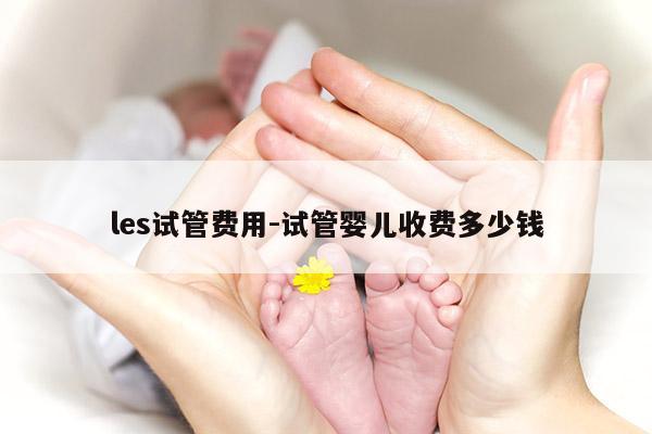 les试管费用-试管婴儿收费多少钱