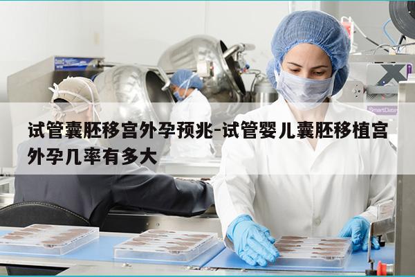 试管囊胚移宫外孕预兆-试管婴儿囊胚移植宫外孕几率有多大