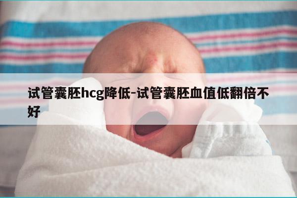 试管囊胚hcg降低-试管囊胚血值低翻倍不好