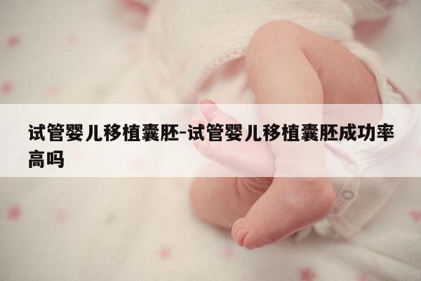 试管婴儿移植囊胚-试管婴儿移植囊胚成功率高吗