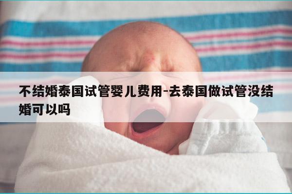 不结婚泰国试管婴儿费用-去泰国做试管没结婚可以吗