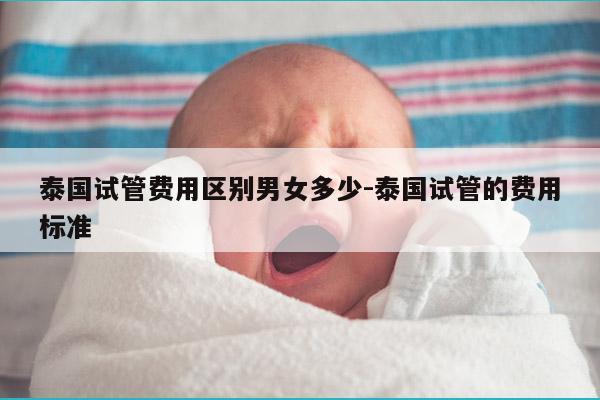 泰国试管费用区别男女多少-泰国试管的费用标准