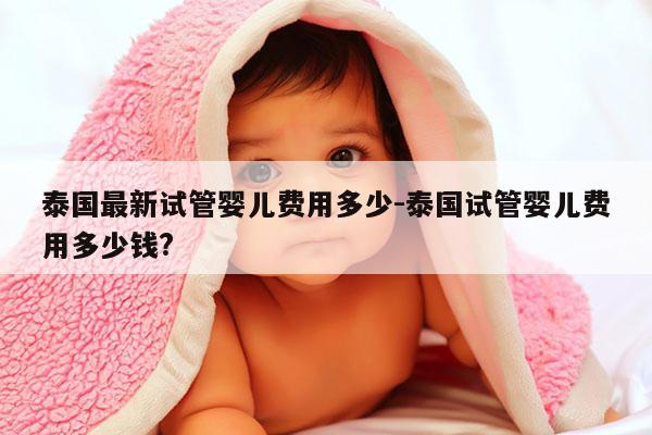 泰国最新试管婴儿费用多少-泰国试管婴儿费用多少钱?