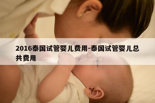 2016泰国试管婴儿费用-泰国试管婴儿总共费用