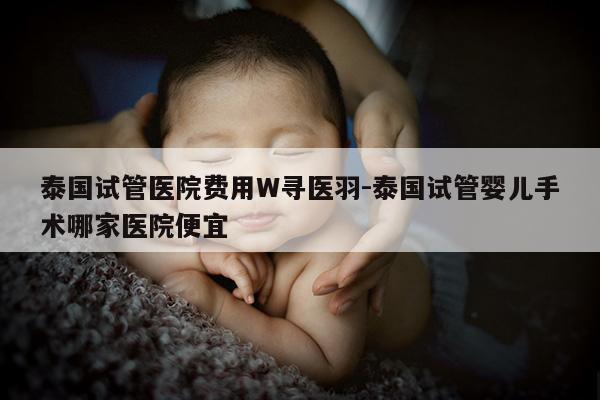 泰国试管医院费用W寻医羽-泰国试管婴儿手术哪家医院便宜