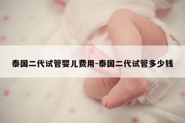 泰国二代试管婴儿费用-泰国二代试管多少钱