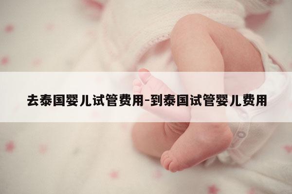 去泰国婴儿试管费用-到泰国试管婴儿费用