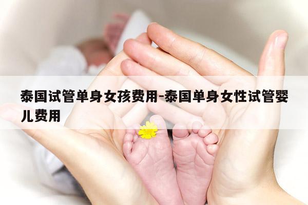 泰国试管单身女孩费用-泰国单身女性试管婴儿费用