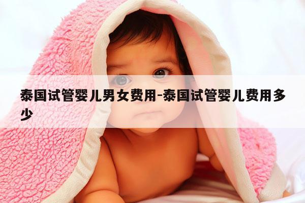 泰国试管婴儿男女费用-泰国试管婴儿费用多少