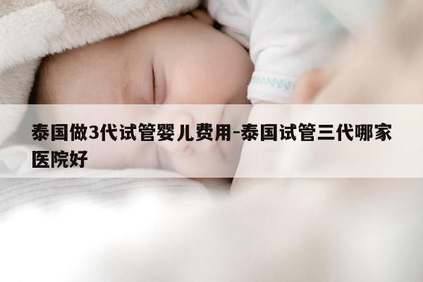 泰国做3代试管婴儿费用-泰国试管三代哪家医院好